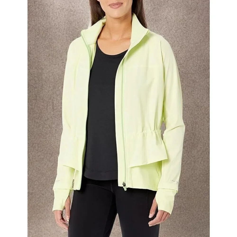 SWEATY BETTY Fast Lane Running JACKET Size Large in Pomelo Green Lightweight NEW